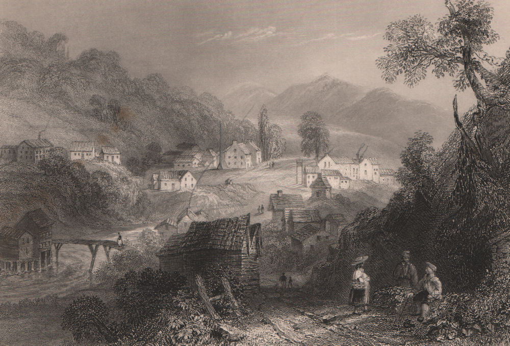 CANADA. View on the US border, near Stanstead Plains, Quebec. BARTLETT 1842